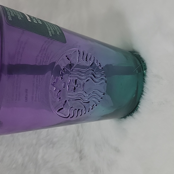 Starbucks Purple & Teal Recycled Glass 16oz Tumbler - Picture 3 of 6